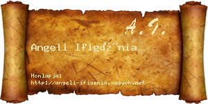 Angeli Ifigénia névjegykártya